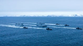 div fartøyer på havet Foto: Forsvaret div fartøyer på havet
